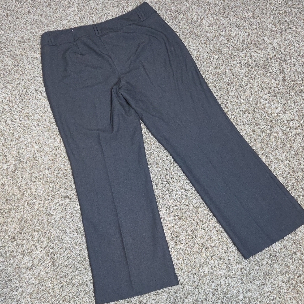 Larry Levine Women's Dark Gray Straight-Leg Dress Pants - Picture 3 of 3